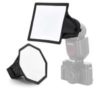 NEEWER Difusor de Flash Actualizado Speedlight Softbox Plegable 2 Pack, (5.9"/15cm Octágono, 6"x5" Rectangular)para Z2 Z1 V1 Flash de Cabeza Redonda y Compatible con Godox Sony Nikon Canon Flash, NS5P