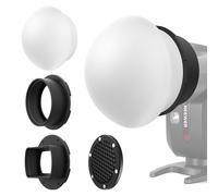 NEEWER Difusor de Flash de Silicona con Rejilla y Dos Anillos adaptadores magnéticos Compatible con Godox V1/V1 Pro NEEWER NW620 NW700 NW760 Z880 Z760 Cabeza Cuadrada y cámara de Cabeza Redonda Z1 Z2