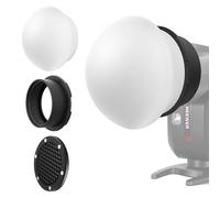 NEEWER Difusor de Silicona para Flash con Rejilla de Panal y Anillo Adaptador magnético, modificador de luz de Flash Compatible con Godox V1/V1 Pro NEEWER Z1 Z2 cámara de Cabeza Redonda Speedlight