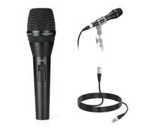 NEEWER DM01 Micrófono dinámico cardioide con Cable XLR para Cantar Podcast, Juegos de PC, Juegos, Estudio, Voz, actuaciones en Vivo, 600Ω +/- 30% de impedancia, Rango de frecuencia de 100 Hz-10 KHz