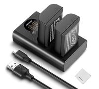 NEEWER DMW-BLK22 - Juego de batería de Repuesto y Cargador, 2 baterías de 2400 mAh, Cargador USB de 2 Canales, paño de Limpieza, Compatible con Panasonic Lumix DC-S5 DC-S5II DC-S5IIX GH5 II GH6 S5II