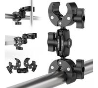 NEEWER Doble Super Clamp con Brazo mágico, Soporte de Abrazadera para Poste Paraguas Bandera de 360 para Escritorio, Estudio fotográfico, trípode, Reflector Scrim travesaño Manillar Moto Cochecito