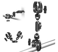NEEWER Doble Súper Clamp Montaje Cámara con Brazo Mágico, Interfaz NATO, Zapatos Fríos,1/4" Agujeros para ARRI, Abrazadera de Soporte Luz Foto Estudio Escritorio Barra Transversal Paraguas, UA060