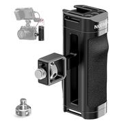 NEEWER Empuñadura Lateral para Jaula de Cámara, Empuñadura Lateral Ligera de ABS + PC con Silicona, Tornillos de 3/8" y 1/4", Pin de Localización, Brazo Ajustable Verticalmente, Zapata Fría, CA069H