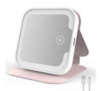 NEEWER Entry Level Version 4.4" Lighted Makeup Mirror Foco Luz LED & Aumento, Vanity Mirror Espejo Portátil Plegable Viaje Aumento, 3000mAh /3 Modo CCT/CRI90 para TikTok Beauty Bloggers Vloggers, N27
