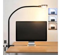 NEEWER ENTRY LEVEL VERSION LED Lámpara de escritorio con pinza, iluminación lateral de 10 W, flexible, para pantalla y oficina, con protección ocular, 5 modos de color, CRI 80+, Intensidad variable