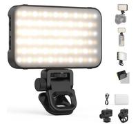 NEEWER Entry Level Version Magnetic Phone Selfie Light para iPhone, 2500-9000K CRI80 2000mAh Recargable Plástico Clip on Maquillaje Streaming Grabación Portátil Videoconferencia Luz Relleno, N15