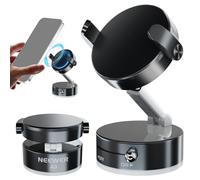 NEEWER Entry Level Version Magnético Soporte Móvil Mount Stand Plegable con Vacío Ventosa para Parabrisas Salpicadero Gimnasio, 360° Rotación Compatible con MagSafe iPhone para Grabación Vídeo, A9