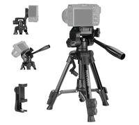 NEEWER Entry Level Version Mini Trípode Escritorio para Cámara, Pequeño Compacto Portátil DSLR Camcorder Webcam Soporte, 3 Way Pan Tilt Head Soporte Móvil Compatible con iPhone para Grabar Video,TP52