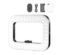 NEEWER Entry Level Version Móvil Video Rig con Foco Luz, Estabilizador Mano con 20W Bi Color LED Cuadrado Aro Luz, 3 Zapatas Fría/5200mAh Batería /CRI80+ para Selfis Streaming Grabación Vlogs, NL200B