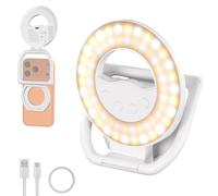 NEEWER Entry Level Version N35 Magnética Aro Luz Foco Selfie Compatible con MagSafe iPhone, 4W Bicolor Plegable Plástico LED Iluminación Relleno Celular CRI80+ para Grabar Videoconferencia Maquillaje