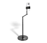NEEWER Entry Level Version Phone Floor Stand, Ajustable Escritorio Mesilla Soporte Móvil Celular Clamp Holder Mount Compatible con iPhone Samsung Android para Grabación Vídeo, Base Metálica Peso, X9