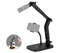 NEEWER Escritorio Micrófono Soporte con Phone Clamp & Brazo Flexible,Adjustable Table Top Mic Holder Mount con 1/4" a 5/8" Adaptador Compatible con Blue Yeti Razer Seiren Mini,Carga Máx 3.3lbs,MS022