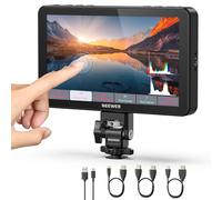 NEEWER F700 7" Monitor Campo Cámara, Pantalla Táctil IPS HD 2000nit 1920x1080 con LUT 3D, 4K HDMI Loop in/out con Peak Focus DSLR Video Asistencia Onda HDR, Montaje Zapata Fría, Batería No Incluida