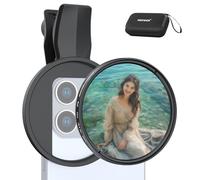 NEEWER Filtro CPL 2 en 1 de 67 mm con Clip y difusión de Niebla Negra 1/4 Compatible con iPhone 16 15 Pro MAX Plus 16e 14 13 Mini 12, Kit de Accesorios de fotografía de Lente de cámara de teléfono