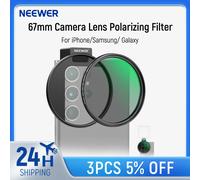 NEEWER CPL Filter für Telefon, 67mm Kamera Objektiv Polfilter mit Metall Cold Shoe Handy Klammer Kompatibel mit iPhone 15 Pro MAX 14 Pro MAX 13 Pro MAX 13 Mini 12 11 X XS MAX Samsung Galaxy, FL-27