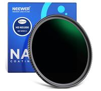 NEEWER Filtro ND 62mm ND1000, Vidrio Óptico HD/Recubierto de Múltiples Capas/Ultradelgado Resistente a los Arañazos