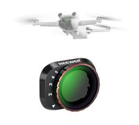 NEEWER Filtro ND Variable Compatible con dji Mini 3 Pro, ND2-32 1-5 Stop a presión de Vidrio óptico HD Multicapa, Marco Fino de Metal, Accesorios para Objetivos de dron para Fotos/videografía aérea