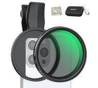 NEEWER Filtro ND variable de 67 mm, clip ND2-32 (1-5 paradas), densidad neutra, lente de cámara de teléfono, kit de accesorios de fotografía, compatible con iPhone 16 Pro Max 16e 15 Plus 14 13 mini 12