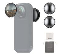 NEEWER Filtros ND compatibles con Insta360 X5, Juego de filtros de Lente ND64, 6 Paradas, reducción de luz, Tornillo de detección automática, Densidad Neutra de Vidrio óptico Multicapa, Accesorios de