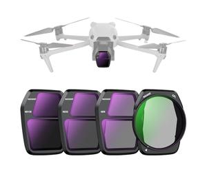 NEEWER Filtros ND Set Compatible con dji Air 3S, Paquete de 4 ND8+ND32+ND128+CPL Polarizador Circular de Densidad Neutra Accesorios para Drones Seguros Vidrio Óptico HD Multicapa Delgado, FL-A85