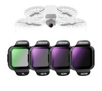 NEEWER Filtros ND Set Compatible con dji Flip Drone (Paquete de 4), ND16 ND64 ND256 PL Snap On Multicoated HD Vidrio Optico Densidad Neutra Kit Accesorios Filtro Lente Polarizador Circular, FL-N33