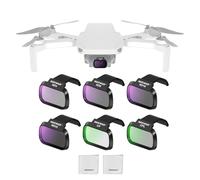 NEEWER Filtros ND Set Compatibles con dji Mini 4K/2 SE/SE/2/Mavic Mini (Pack de 6), Filtros Densidad Neutra Vidrio Óptico HD Multicapa UV CPL ND4/8/16/32 Accesorios Drones, 2X Paño Limpieza, FL-B31