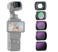 NEEWER Filtros ND Set (Paquete de 4) con Lente Gran Angular 0,75X 108° FOV Expandido, ND16 ND64 ND256 Filtro Polarizador Circular CPL Compatible con dji Osmo Pocket 3 Creator Combo Accesorios, FL-B08