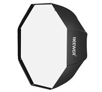 Neewer Flash de estudio, paraguas octagonal, macro/anular ventana de luz Softbox, con bolsa de transporte, para fotografía de retrato o de producto, 32 pulgadas / 80 cm, negro y plateado