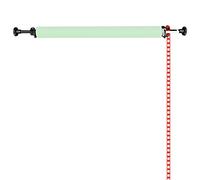 NEEWER Fotografía Sistema de soporte de fondo manual de montaje en pared de un solo rodillo con 2 x gancho simple, 2 x barra de expansión, 1 x cadena, capacidad de carga: 22 lb / 10 kg