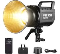 NEEWER FS230B - Lámpara de vídeo LED 2,4 G/control por aplicación, 230 W COB bicolor silenciosa, iluminación de salida continua con 4 tipos de atenuación PWM, 110.000 lux/m, 2700 K-6500 K, IRC 97+, 12