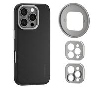 NEEWER Funda Teléfono para 16 Pro, TPU/PC Funda Protectora con Placas Posteriores Modulares para Filtro 67mm/Lente 17mm/Lente Montaje en T, Compatible con iPhone 16 Pro MagSafe Moment, PA083P