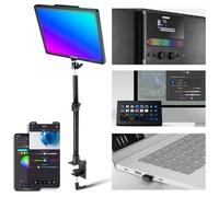 NEEWER GL1C RGB 15.5" Key Light, 48W Edge Luz Soft Panel LED Video Streaming Gaming Iluminación con 2.4G PC/Mac iOS/Android APP/WiFi/Stream Deck Control, Barra Táctil 2900K-7000K Music Sync 18 Escenas