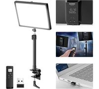 NEEWER GL25B 12.9" Streaming Key Light, 2.4G RT100 Remote & PC/Mac App Control 25W 2300Lux/0.5m 2900K-7000K CRI98+ Regulable Edge Emitting Webcam Luz Video Escritorio con Soporte y USB Transmitter