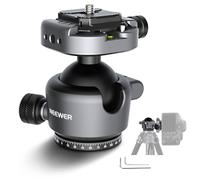 NEEWER GM41 - Cabezal de Bola de trípode de Perfil bajo, Adaptador de Montaje panorámico de Metal de 40 mm con Placa QR Tipo Arca de 1/4 Pulgadas Compatible con Clip de cámara de Captura de diseño
