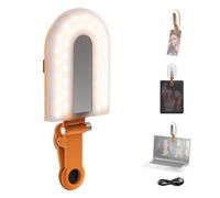 NEEWER GM66 Clip on Selfie Luz Foco for Phone, 68 Leds, Bi Color Iluminación Compatible con iPhone con CRI97+, 2000mAh para TikTok Vlog Streaming Laptop Computadora Webcam Videoconferencia Maquillaje