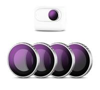 NEEWER GO 3S Juego de Filtros ND (Paquete de 4), ND8 ND16 ND32 ND64 Kit de Accesorios de Filtro de Lente de Densidad Neutra con Vidrio Optico HD Multicapa Compatible con Insta 360 GO 3S, FLB01