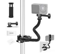 NEEWER GP-26 Kit Montaje Adaptador Cámara Acción con Súper Abrazadera, Tubo Flexible, Soporte Teléfono y Paño Limpieza, Compatible con GoPro Insta360 dji iPhone Android para Grabación Video