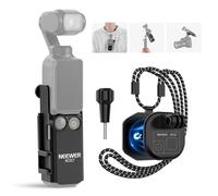 NEEWER GP-61 Soporte Cuello Magnético & AC017 Adaptador Extensión Plástico Compatible con dji Osmo Pocket 3 Creator Combo Accessorios, Soporte Cuello Gimbal Cámara Ajustable para Grabación Vlog POV