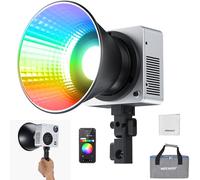 NEEWER HB80C 80W Luz LED Vídeo RGBWW con 72Wh Batería & Carga Rápida PD 100W, Brillo 10400lux/m, Temperatura Color CCT de 2500K a 7500K 18 Efectos, Foco Bowens para Fotografía Estudio Grabación