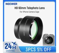 NEEWER 60mm Teleobjetivo con 17mm Rosca Clip de Lente de Teléfono y 67mm Anillo Adaptador de Filtro, Aumento 2x Compatible con iPhone Samsung, LS-41 PRO