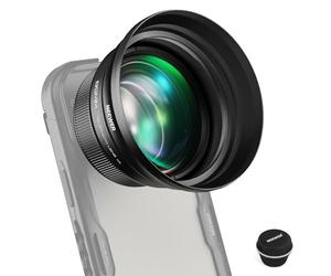 NEEWER HD 85mm Telefoto Lente Telefóno Solo para 17mm Rosca Placa Posterior,Aumento 2.5X Compatible con SmallRig Phone Cage NEEWER Carasca para iPhone Samsung con Adaptador 17mm Lente y Parasol,LS-59