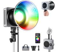 NEEWER HS200C Luz de Video LED RGB portátil, App/2.4G/Panel/DMX, 280W 150000Lx 2500-7500K CRI95+ COB iluminación de Salida Continua Bowens Spotlight para grabación de Video, Estudio de fotografía