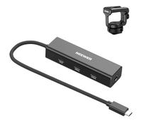 NEEWER Hub USB C con Soporte Zapata Fría, 4 en 1 USB 3.1 Gen2 Extensor Adaptador Multipuerto Dongle Carga PD 100W 10Gbps 4K 60Hz Compatible con iPhone iPad Mac Android Portátil Monitor Campo, PS030E