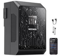 NEEWER Inteligente Mini Batería V Mount NEEWER App Control, 6800mAh, 99Wh, 14,5V, 100W PD Carga Rápida, OLED, Dual USB C/D Tap/BP/USB A/DC Dual Puertos, Compatible con BMPCC 4k 6k Videocámara, PS099S