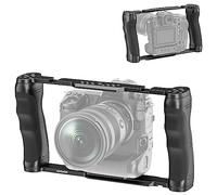 NEEWER Jaula Cage Cámara Video Rig con Base Tipo Arca, Grips Dobles, Orificios Expansión y 15mm Rods, Estabilizador Compatible con Sony Canon Nikon DSLR/DSLM, Compatible con SmallRig Accesorios, CA016