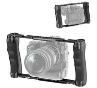 NEEWER Jaula Cage Cámara Video Rig con Base Tipo Arca, Grips Dobles, Orificios Expansión y 15mm Rods, Estabilizador Compatible con Sony Canon Nikon DSLR/DSLM, Compatible con SmallRig Accesorios, CA016