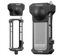 NEEWER Jaula Cámara para Insta360 X4,Protective Case Compatible con Insta360 X4,Estructura Aleación Aluminio Video Rig Liberación Rápida, Adaptador Montaje Roscas 1/4" Tapa Lente Action Cam Accesorios