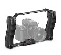 NEEWER Jaula Cámara Video Rig con Placa Liberación Rápida Arca, Empuñadura Dual, Roscas ARRI 3/8" y 1/4", Zapata Fría, Cage Estabilizador Universal Compatible con SmallRig NEEWER Placa Base, CA077
