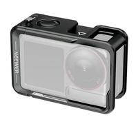 NEEWER Jaula de cámara de acción para Osmo Action 5 Pro / 4/3, Plataforma de Video Protectora de Metal con Zapata fría, Rosca de 1/4 Pulgadas, botón de Obturador Compatible con Accesorios de Montaje